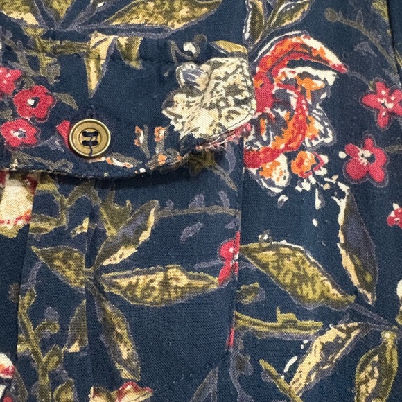 Angie Navy Floral‎ Printed Button-down Front Mini Dress Size Large - Picture 6 of 11